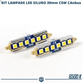 2X Bombillas LED Festoon 39MM C5W | 6500K Blanco Frío Canbus SIN ERROR Plug & Play