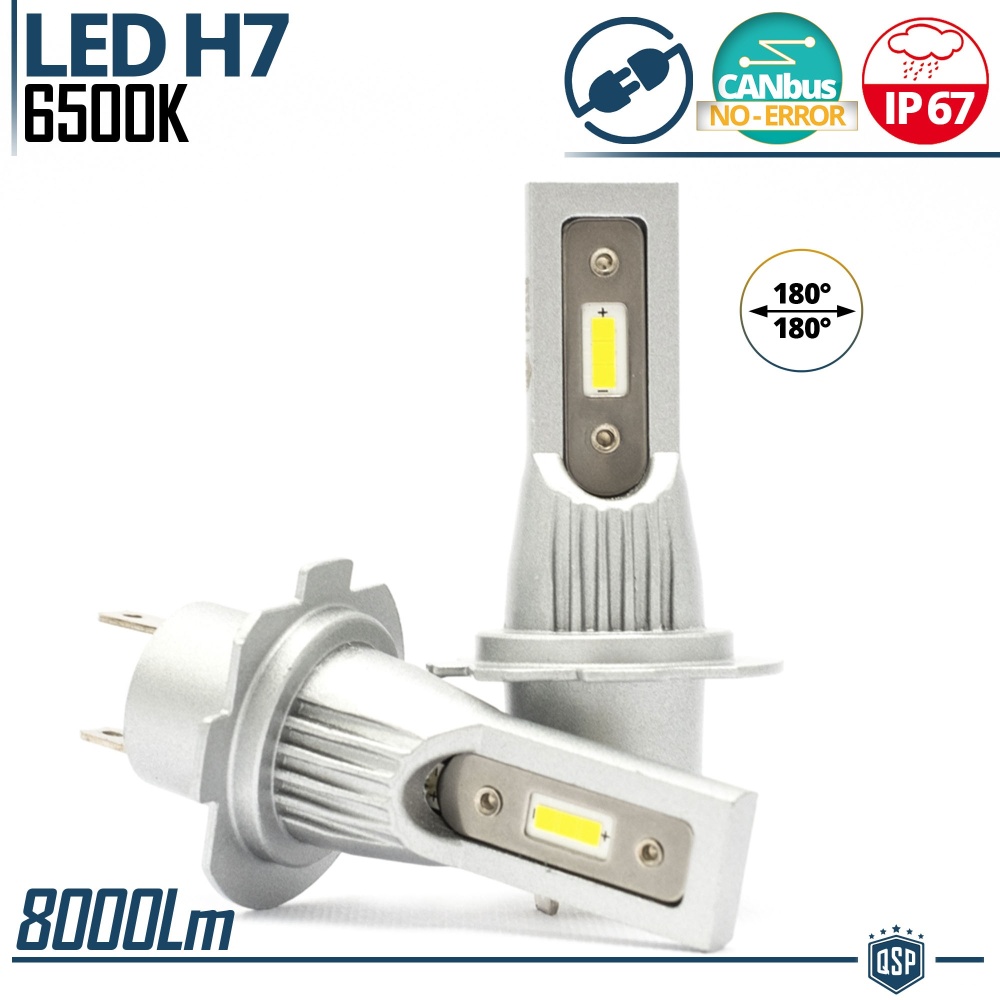 Kit LED H7 Luces de Niebla | Blanco Frío 6500K Potente 8000LM | CANbus Sin Error, Plug & Play Kit LED H7 Luces de Niebla | Blanco Frío 6500K Potente 8000LM | CANbus Sin Error, Plug & Play