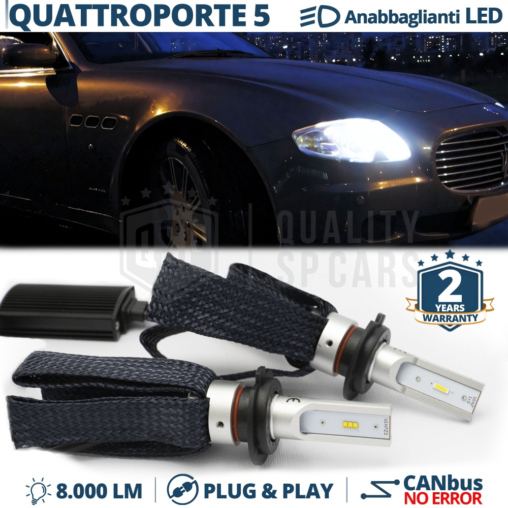 Kit LED H7 para Maserati QUATTROPORTE 5 Luces de Cruce CANbus | 6500K Blanco Frío 8000LM