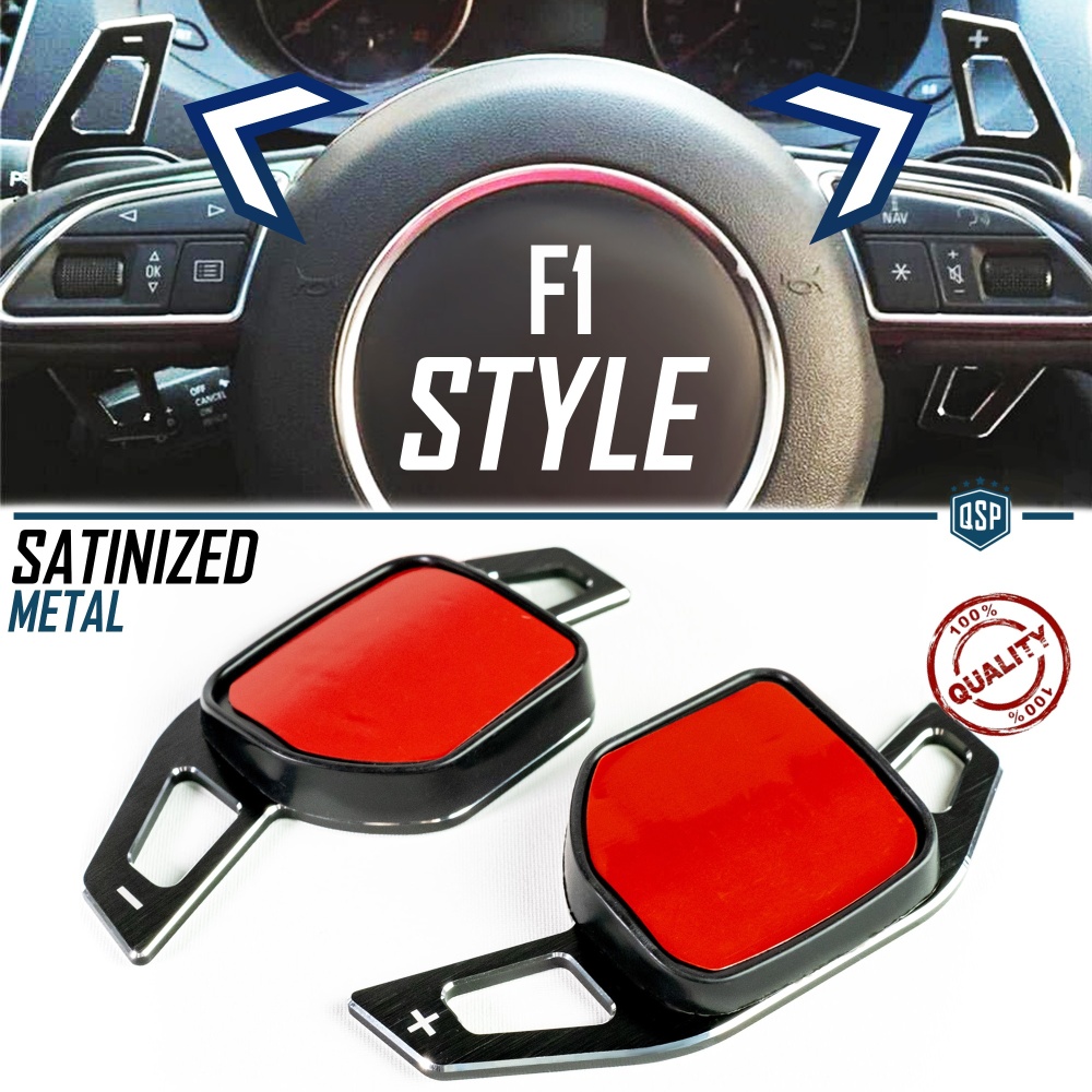 2 PALETTE Cambio al Volante per AUDI Q7 (4L) 05-11 | Leve Paddle Acciaio Nero 2 PALETTE Cambio al Volante per AUDI Q7 (4L) 05-11 | Leve Paddle Acciaio Nero