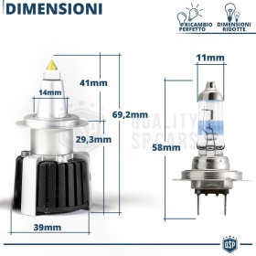 Kit Bombillas LED H7 de Cuarzo 360° CANBUS | Luz Blanca Potente 6500K 55W