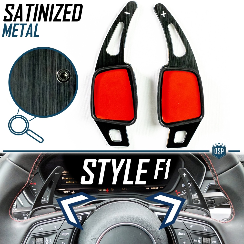 2 Levas de Volante para AUDI R8 (4S) 15- | Levas de Cambio en Acero Negro 2 Levas de Volante para AUDI R8 (4S) 15- | Levas de Cambio en Acero Negro