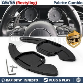 2 Levas de Volante para AUDI A5 (8T) 11-16 | Levas de Cambio en Aluminio Negro