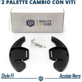 2 Levas de Volante para AUDI Q7 (4L) 10-15 | Levas de Cambio en Aluminio Negro
