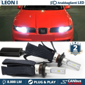 Kit LED H7 para Seat LEON 1M Luces de Cruce CANbus | 6500K Blanco Frío 8000LM
