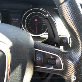 2 Levas de Volante para AUDI Q7 (4L) 10-15 | Levas de Cambio en Aluminio Negro