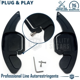 2 Levas de Volante para AUDI Q7 (4L) 10-15 | Levas de Cambio en Aluminio Negro