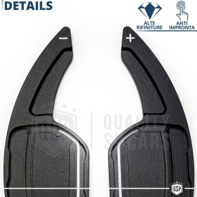 2 Levas de Volante para AUDI Q7 (4L) 10-15 | Levas de Cambio en Aluminio Negro