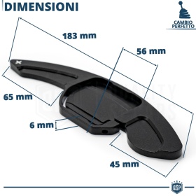 2 Levas de Volante para AUDI Q7 (4L) 10-15 | Levas de Cambio en Aluminio Negro