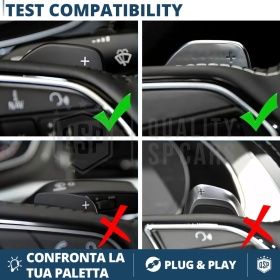 2 Levas de Volante para AUDI Q7 (4L) 10-15 | Levas de Cambio en Aluminio Rojo