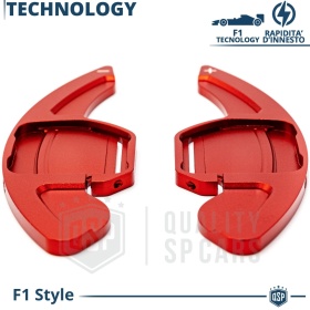 2 Levas de Volante para AUDI Q7 (4L) 10-15 | Levas de Cambio en Aluminio Rojo