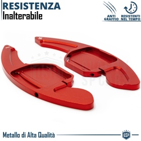 2 Levas de Volante para AUDI Q7 (4L) 10-15 | Levas de Cambio en Aluminio Rojo