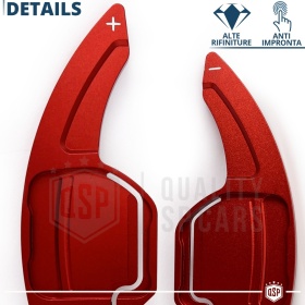 2 Levas de Volante para AUDI Q7 (4L) 10-15 | Levas de Cambio en Aluminio Rojo