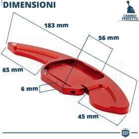 2 Levas de Volante para AUDI Q7 (4L) 10-15 | Levas de Cambio en Aluminio Rojo
