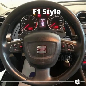 2 PALETTE Cambio al Volante per SEAT Exeo | Leve Cambio Sequenziale in Alluminio Nero