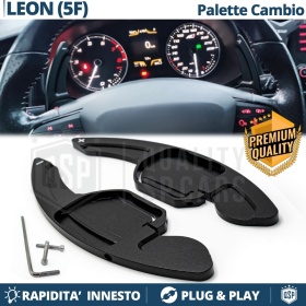 2 Levas de Volante para SEAT Leon (5F) | Levas de Cambio en Aluminio Negro