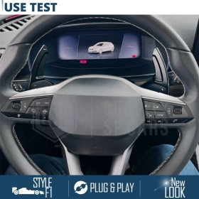 2 Levas de Volante para SEAT Leon (5F) | Levas de Cambio en Aluminio Negro