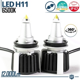 Quartz H11 LED Bulbs Kit 360° CANBUS | Powerful White Light 6500K 55W