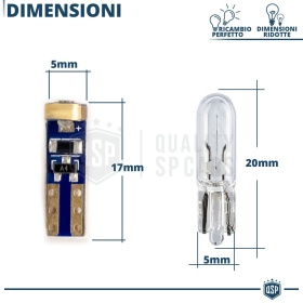 10 Bombillas LED T5 Cuadro de Instrumentos Blanco | Cambio Luz Instrumentación | Canbus, Plug & Play