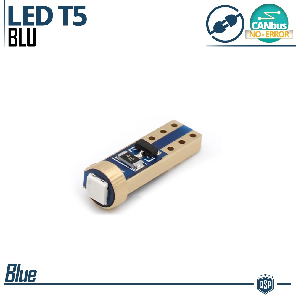 X1 Bombilla LED T5 CANbus NO Error Profesional | Luz Azul Potente | Plug & Play