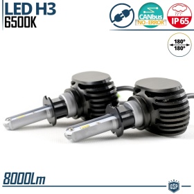 LED H3 Kit CANbus Professional | Led Bulbs Conversion White Light 6500K 8000LM