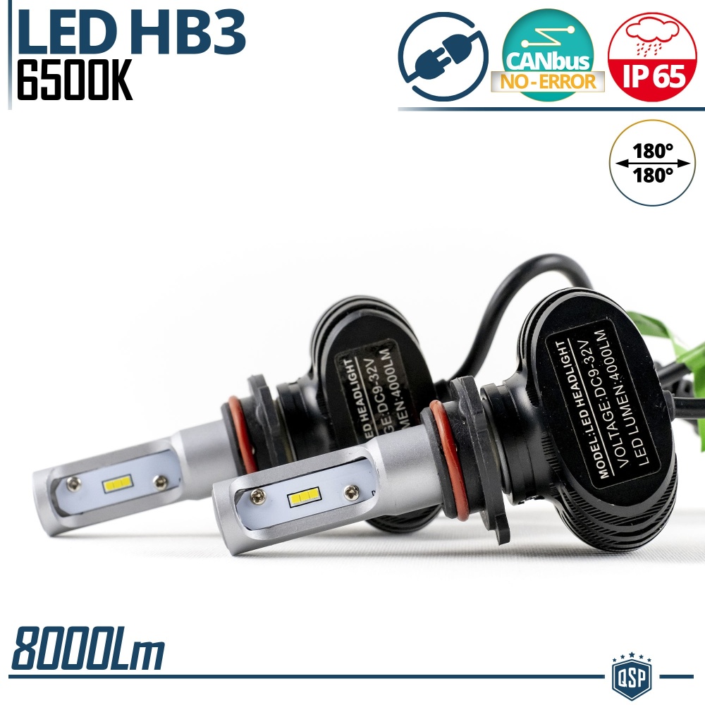 Kit LED HB3 CANbus Profesional | Bombillas Led Luz Blanco Frío 6500K 8000LM