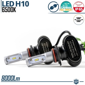 Kit LED H10 CANbus Profesional | Bombillas Led Luz Blanco Frío 6500K 8000LM