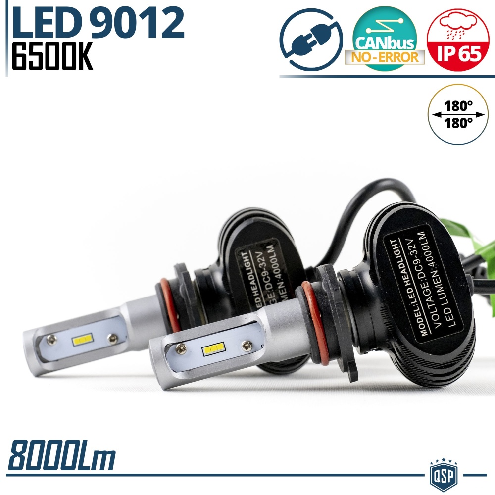 Kit LED 9012 CANbus Profesional | Bombillas Led Luz Blanco Frío 6500K 8000LM