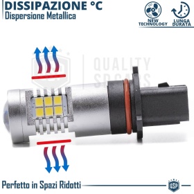 2x Bombillas LED P13W - PSX26W Canbus con Lente | 360° Blanco Frío 6500K | Plug & Play