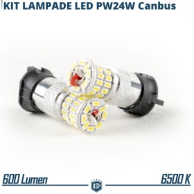 2x Bombillas LED PW24W Canbus | DRL Luces de Marcha Diurna 360° | Blanco Frío 6500K | Plug & Play