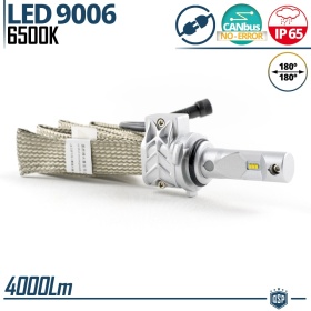 1 Bombilla LED 9006 CANbus Profesional | Conversión de Halógena 9006 a LED | 6500K Blanco Frío 4000LM