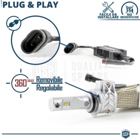 Kit Full LED HB4 CANbus Professionale | Conversione da Alogena HB4 a LED | 6500K Luce Bianca 8000LM