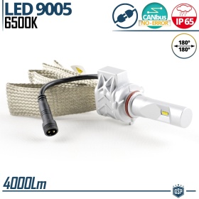 1 Bombilla LED 9005 CANbus Profesional | Conversión de Halógena 9005 a LED | 6500K Blanco Frío 4000LM