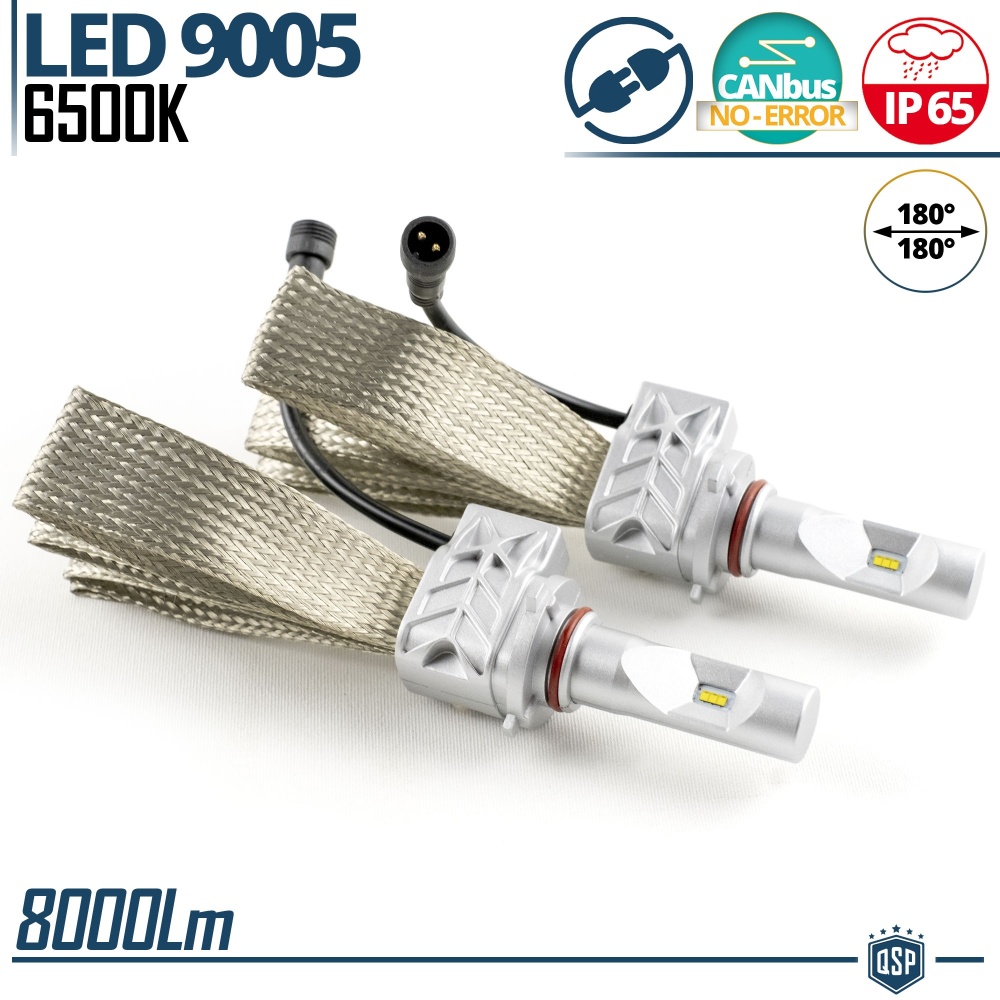 Kit LED 9005 CANbus Profesional | Conversión de Halógena 9005 a LED | 6500K Blanco Frío 8000LM
