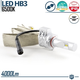 1 Bombilla LED HB3 CANbus Profesional | Conversión de Halógena HB3 a LED | 6500K Blanco Frío 4000LM