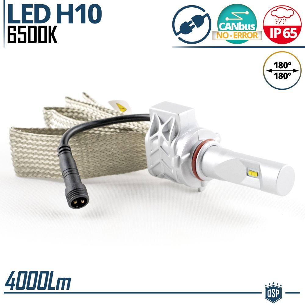 1 Bombilla LED H10 CANbus Profesional | Conversión de Halógena H10 a LED | 6500K Blanco Frío 4000LM
