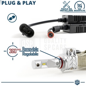 1 Bombilla LED H10 CANbus Profesional | Conversión de Halógena H10 a LED | 6500K Blanco Frío 4000LM