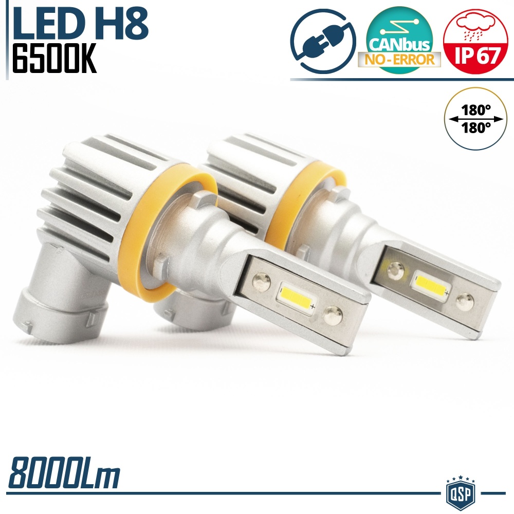 Kit LED H8 Luces de Niebla | Blanco Frío 6500K Potente 8000LM | CANbus Sin Error, Plug & Play Kit LED H8 Luces de Niebla | Blanco Frío 6500K Potente 8000LM | CANbus Sin Error, Plug & Play