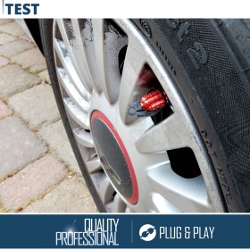 4 Tapones de Válvula Rojos "Granada" | Válvulas Neumáticos Universales para Coches y Moto en Aluminio