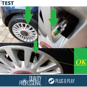 4 Tapones de Válvula INDICADOR DE PRESIÓN Neumáticos | Tapas Válvulas Universales para Coches y Moto en Acero