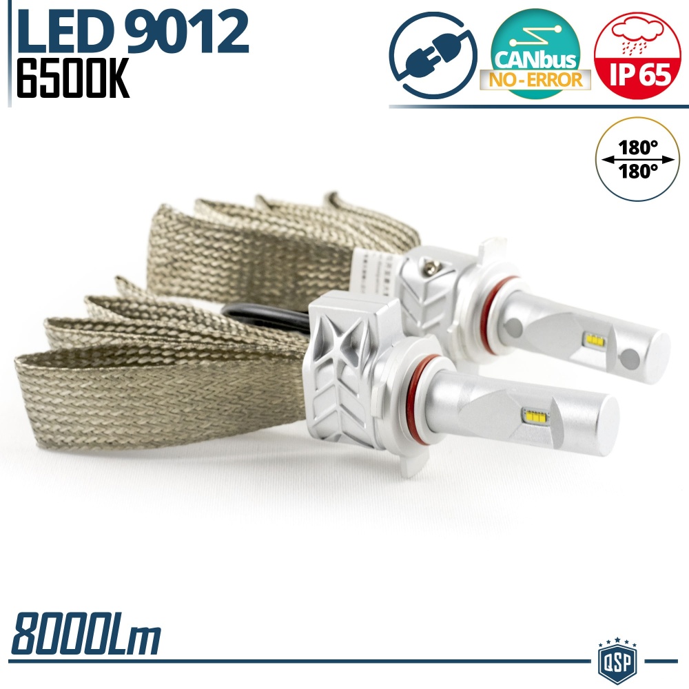 Kit LED 9012 CANbus Profesional | Conversión de Halógena 9012 a LED | 6500K Blanco Frío 8000LM