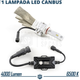 1 Bombilla LED HIR2 CANbus Profesional | Conversión de Halógena HIR2 a LED | 6500K Blanco Frío 4000LM