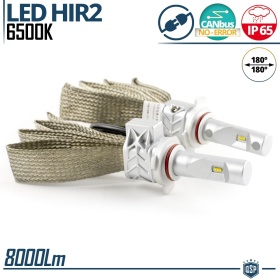 Kit LED HIR2 CANbus Profesional | Conversión de Halógena HIR2 a LED | 6500K Blanco Frío 8000LM