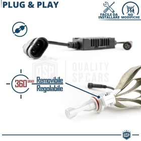 Kit LED HIR2 CANbus Profesional | Conversión de Halógena HIR2 a LED | 6500K Blanco Frío 8000LM
