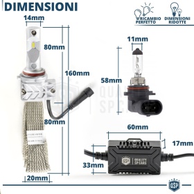 Kit LED HIR2 CANbus Profesional | Conversión de Halógena HIR2 a LED | 6500K Blanco Frío 8000LM