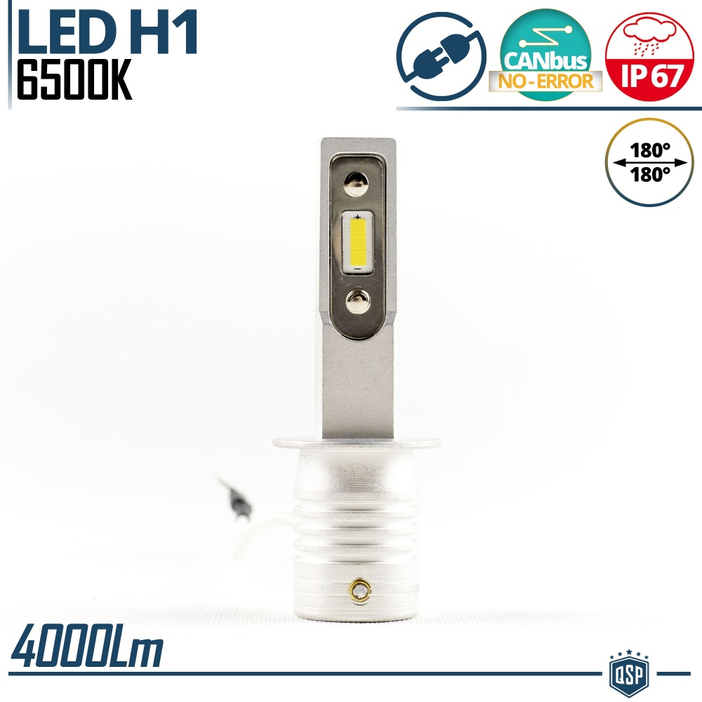 1x Bombilla LED H1 | Blanco Frío 6500K Potente 4000LM | CANbus Sin Error, Plug & Play 1x Bombilla LED H1 | Blanco Frío 6500K Potente 4000LM | CANbus Sin Error, Plug & Play