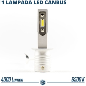 1x Bombilla LED H1 | Blanco Frío 6500K Potente 4000LM | CANbus Sin Error, Plug & Play