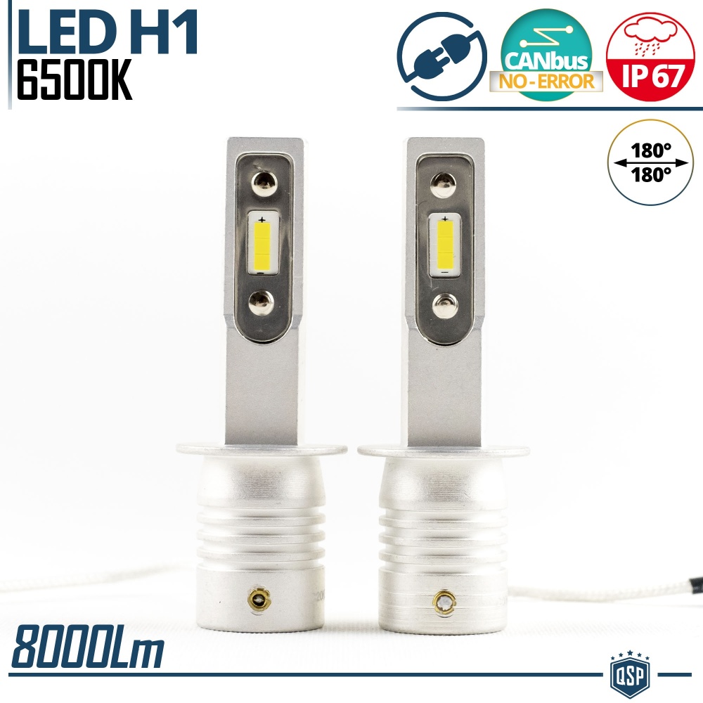 Kit LED H1 Luces de Niebla | Blanco Frío 6500K Potente 8000LM | CANbus Sin Error, Plug & Play Kit LED H1 Luces de Niebla | Blanco Frío 6500K Potente 8000LM | CANbus Sin Error, Plug & Play
