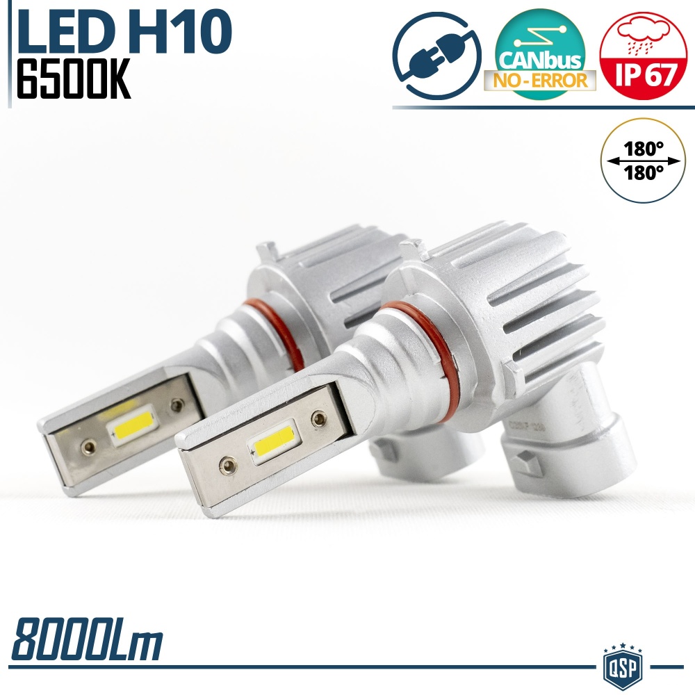 Kit LED H10 Luces de Niebla | Blanco Frío 6500K Potente 8000LM | CANbus Sin Error, Plug & Play Kit LED H10 Luces de Niebla | Blanco Frío 6500K Potente 8000LM | CANbus Sin Error, Plug & Play