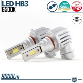 Kit LED HB3 Luces de Niebla | Blanco Frío 6500K Potente 8000LM | CANbus Sin Error, Plug & Play